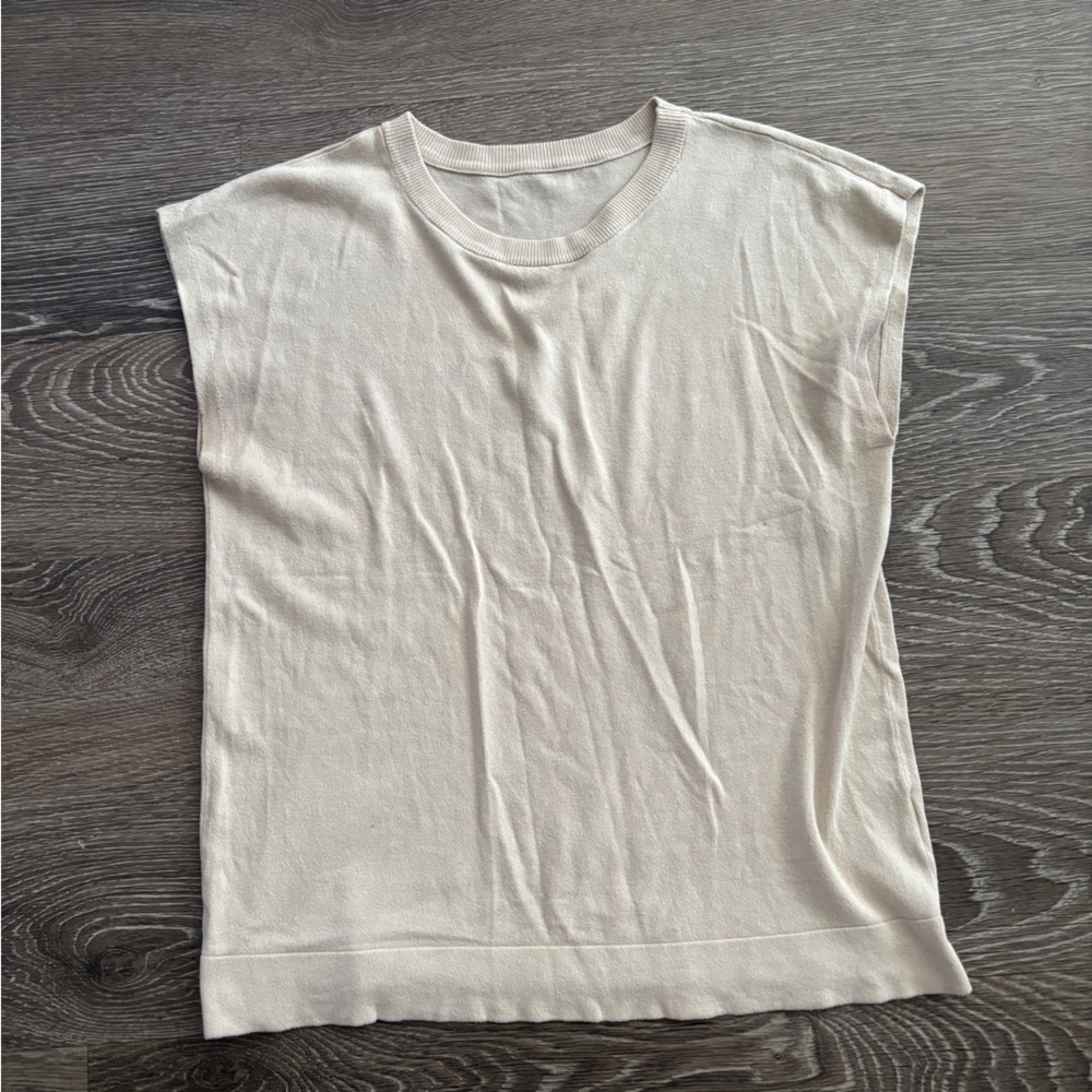 Cream Knit Top